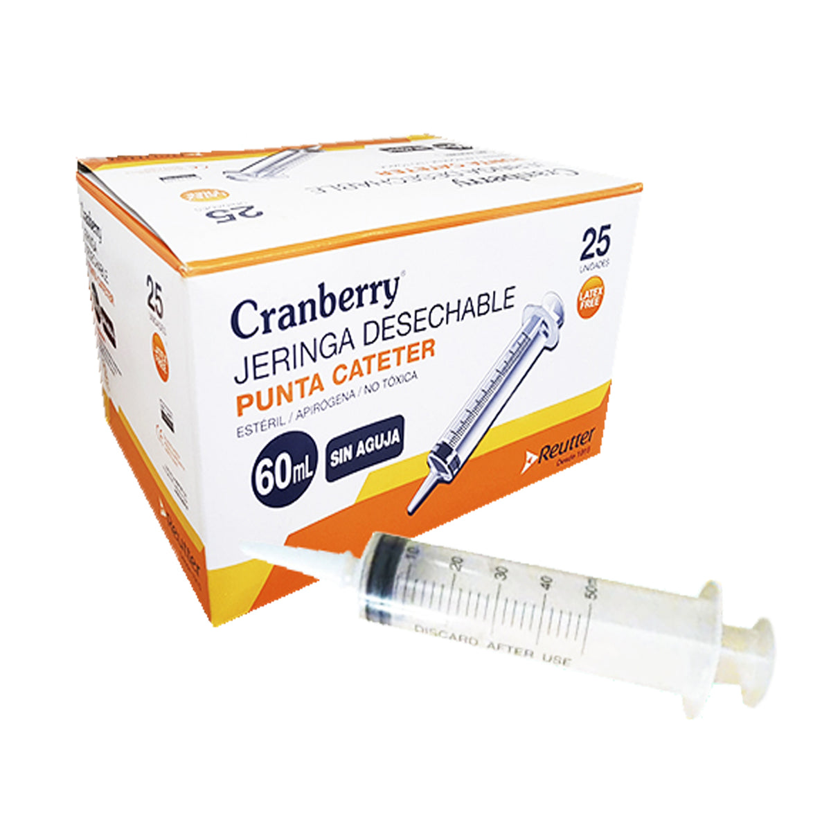 Jeringa 60 ml Punta Cateter - CRANBERRY - Farmacias San Martín