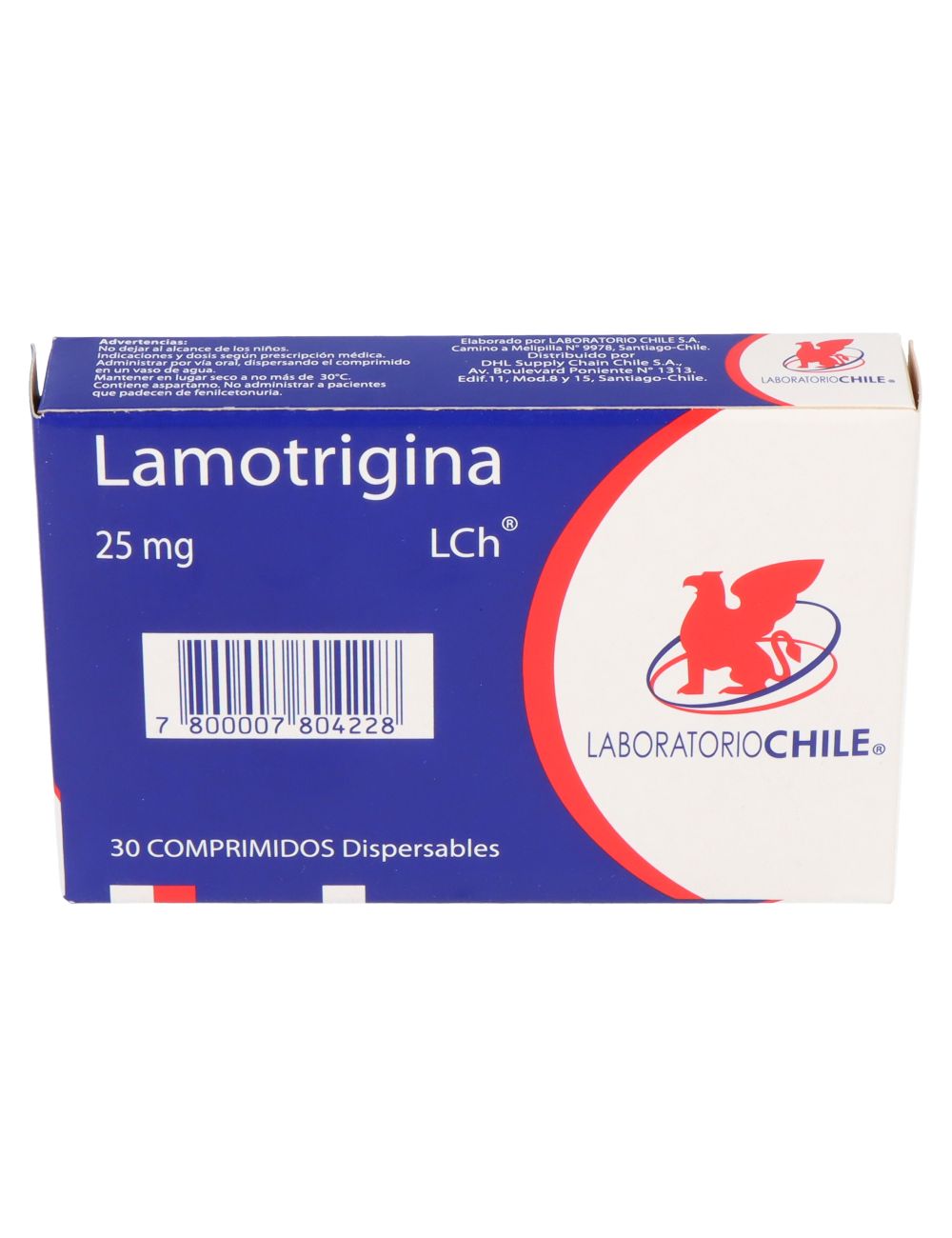 Lamotrigina 25Mg X 30 Comprimidos Dispersables - Chile