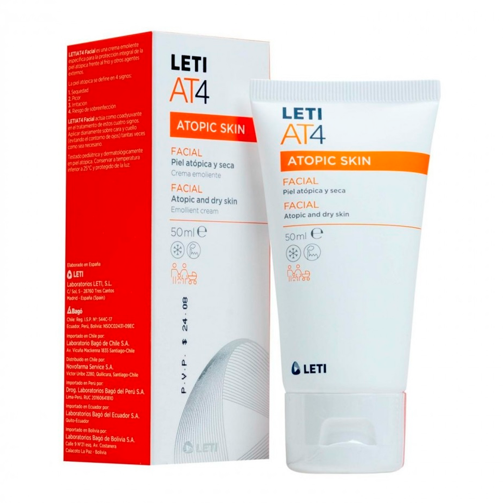 Crema Facial Leti At4 x 50 ml - BAGO - Farmacias San Martín