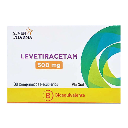 Levetiracetam 500mg x 30 Comprimidos Recubiertos - SEVEN PHARMA - Farmacias San Martín