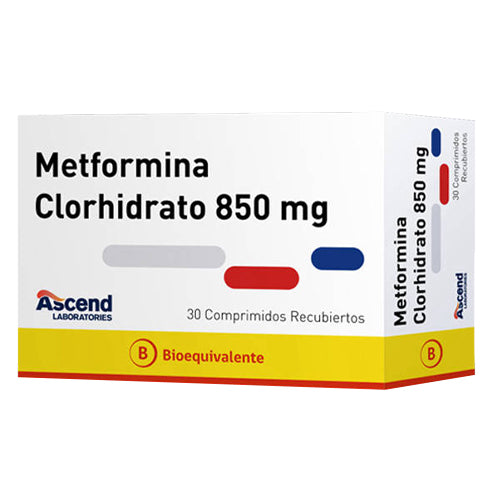 Imagen del producto Metformina 850 mg x30 comp. recub. de ASCEND