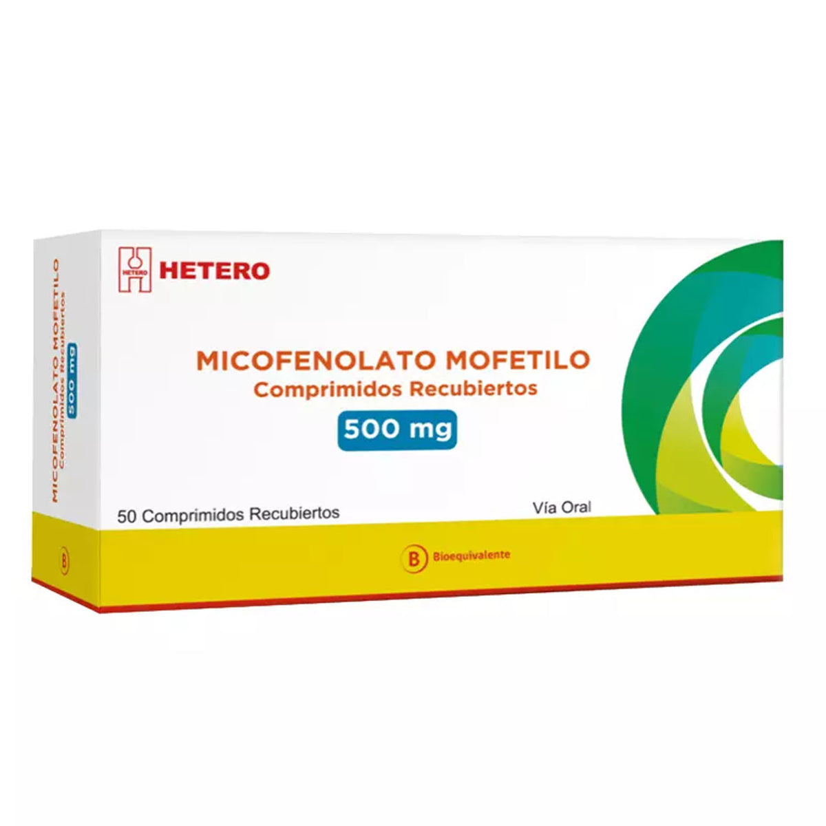 Micofenolato 500mg x 50 Comprimidos Recubiertos - HETERO - Farmacias San Martín