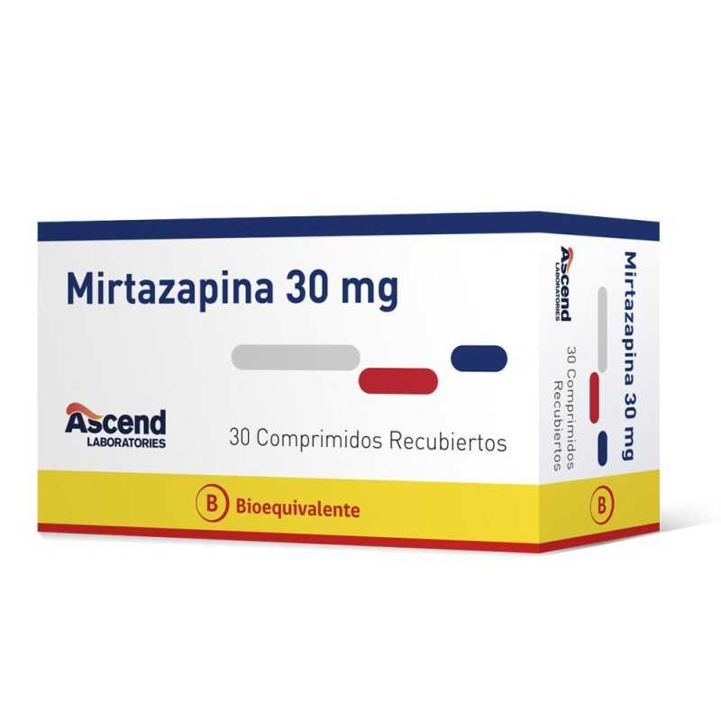 Mirtazapina 30mg x 30 Comprimidos Recubiertos - ASCEND - Farmacias San Martín