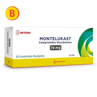 MONTELUKAST 10MG X 30 COMPRIMIDOS RECUBIERTOS