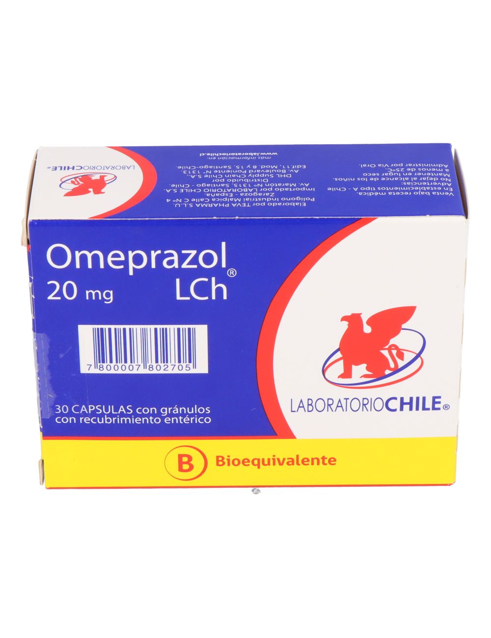 Omeprazol 20Mg X 30 Capsulas Granulos Recubrimiento Enterico - Chile