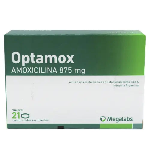 Optamox 875mg x 21 Comprimidos Recubiertos - MEGALABS - Farmacias San Martín