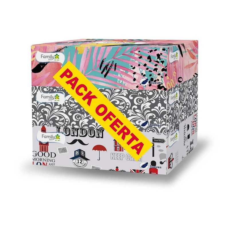Imagen del producto Pack Family Set Pañuelos Doble Hoja 90 Und x3