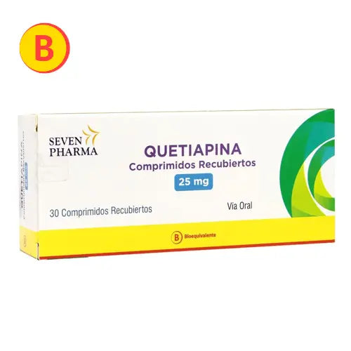 Quetiapina 25mg x 30 Comprimidos Recubiertos
