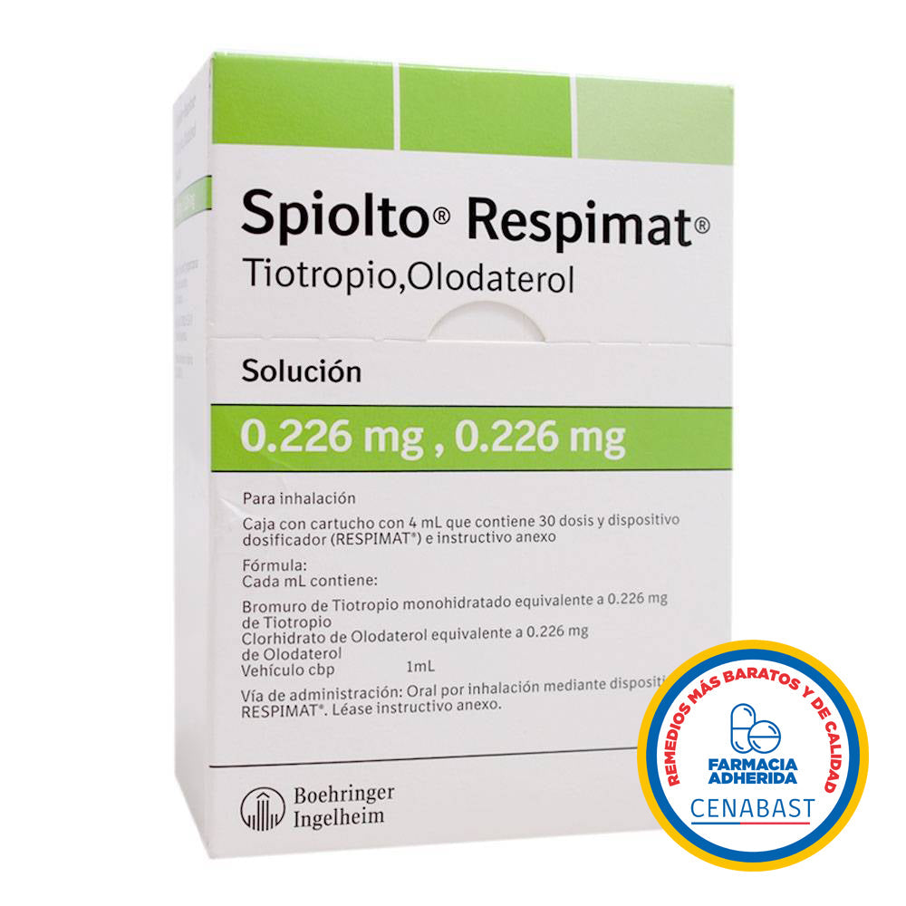 Cenabast - Spiolto Respimat 2.5mcg / 2.5mcg Solucion Inhalacion x 30 Dosis - BOEHRINGER INGELHEIM - Farmacias San Martín