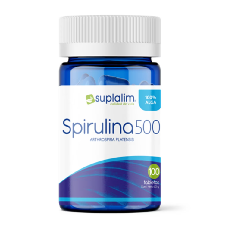 Spirulina 500mg x 100 Comprimidos - SUPLALIM - Farmacias San Martín