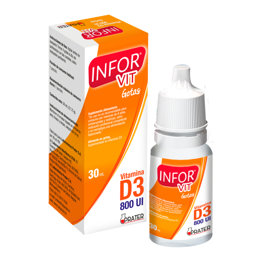 Infor Vitamina D3 800Ui Gotas Orales 30Ml - Prater