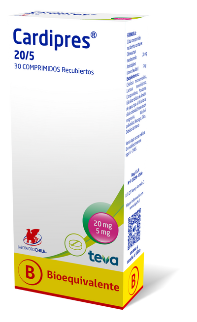 CARDIPRES 20MG / 5MG X 30 COMPRIMIDOS RECUBIERTOS