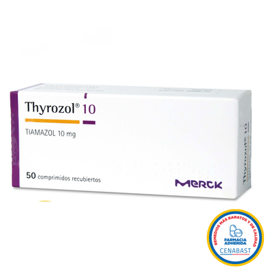 CENABAST - THYROZOL 10MG X 50 COMPRIMIDOS RECUBIERTOS