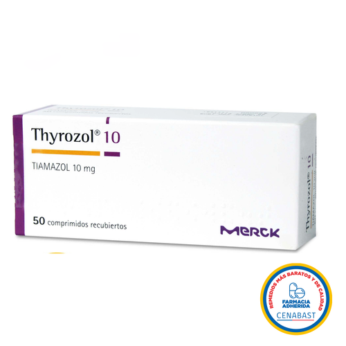CENABAST - Thyrozol 10mg X 50 Comprimidos Recubiertos - Farmacias San Martín