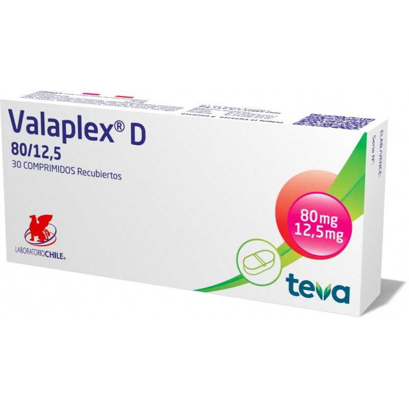 Valaplex 80mg / 12.5mg x 30 Comprimidos Recubiertos - TEVA - Farmacias San Martín