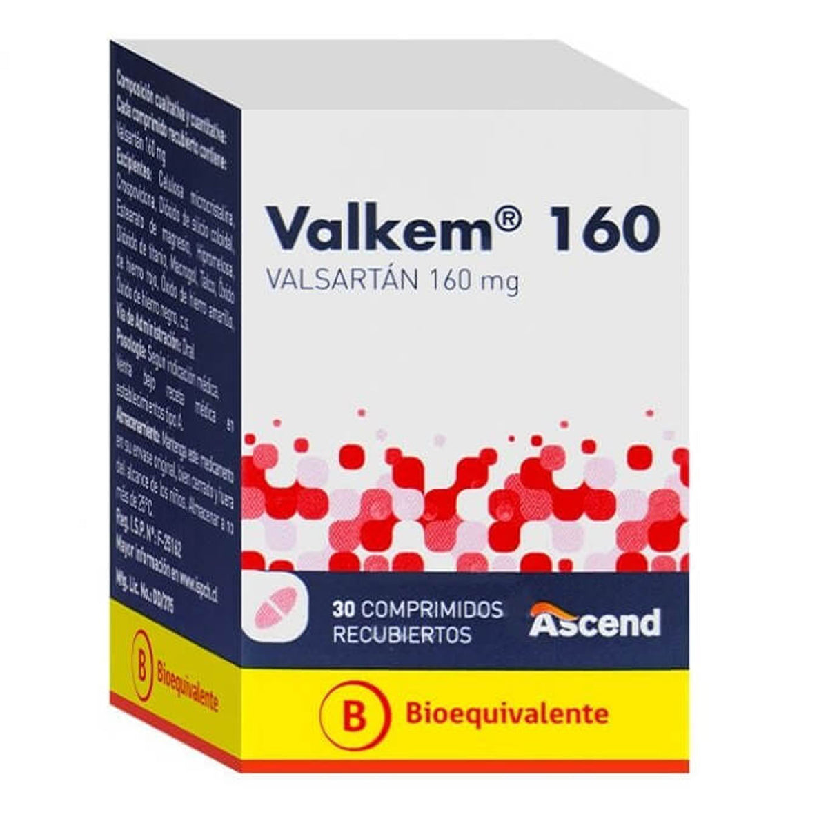 Valkem 160mg x 30 Comprimidos Recubiertos - ASCEND - Farmacias San Martín