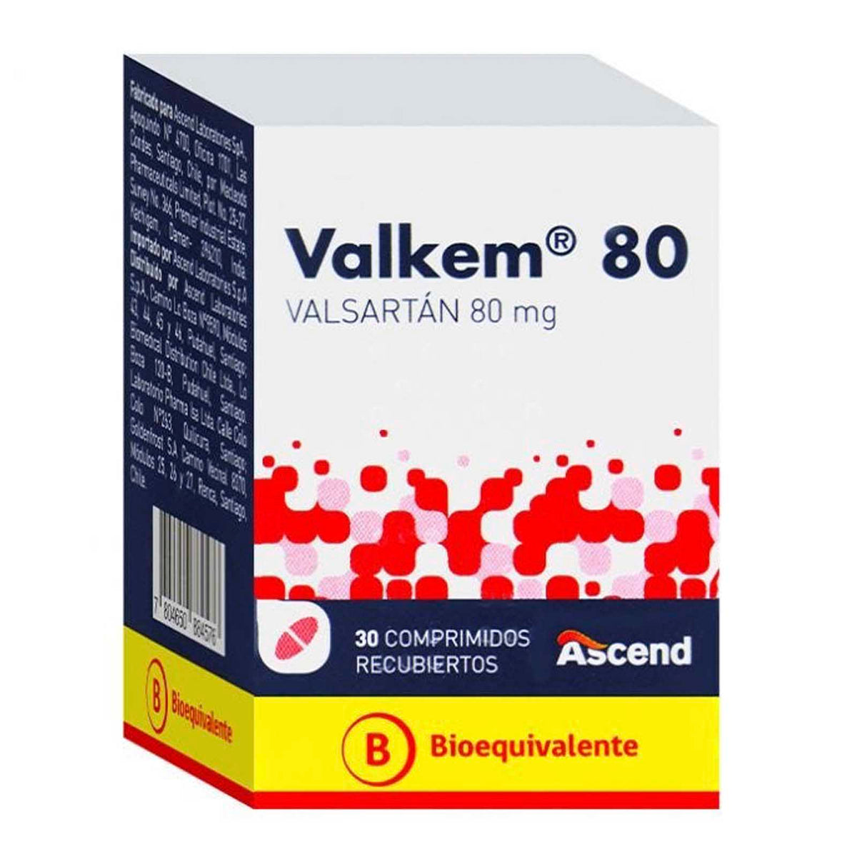 Valkem 80mg x 30 Comprimidos Recubiertos - ASCEND - Farmacias San Martín