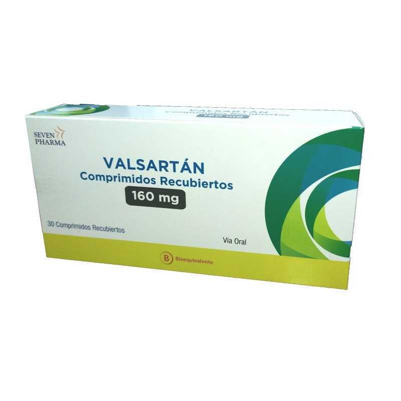 Valsartan 160mg x 30 Comprimidos Recubiertos - SEVEN PHARMA - Farmacias San Martín