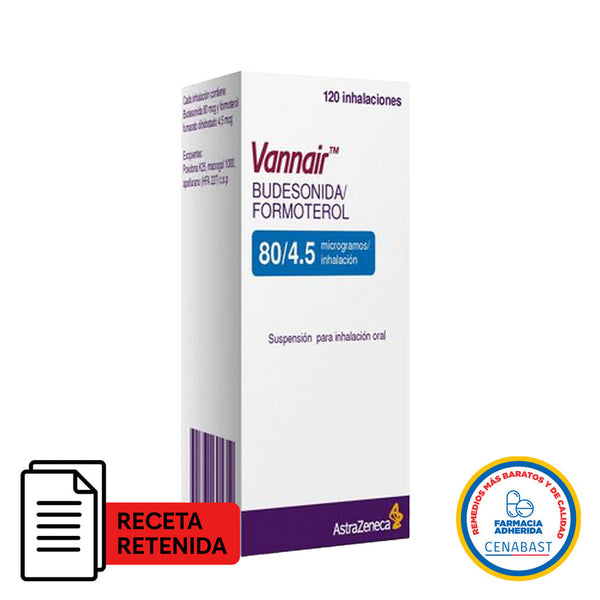 Cenabast - Vannair 80/4.5 Suspension para Inhalacion Oral 120 Dosis