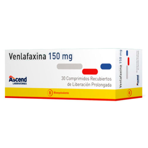 Venlafaxina 150mg x 30 Comprimidos de Liberacion Prolong - ASCEND - Farmacias San Martín