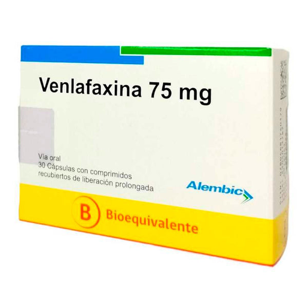 Venlafaxina 75mg x 30 Capsulas con Comp Lib Prolong
