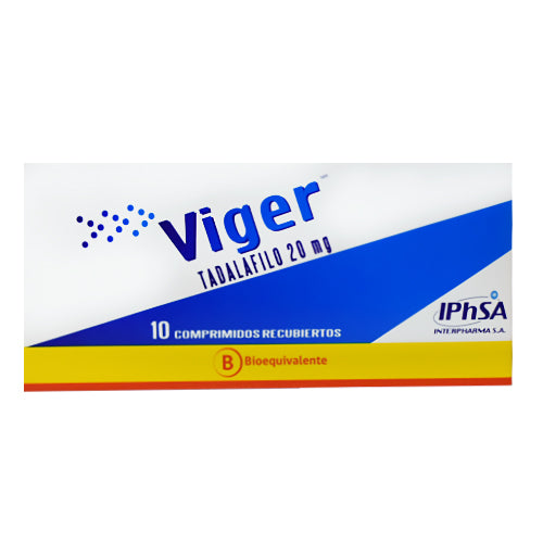 Imagen del producto Viger 20 mg x10 comp. recub. de IPHSA
