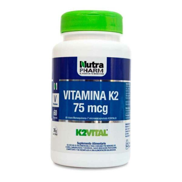 Vitamina K2 75mcg x 60 Capsulas - NUTRAPHARM - Farmacias San Martín
